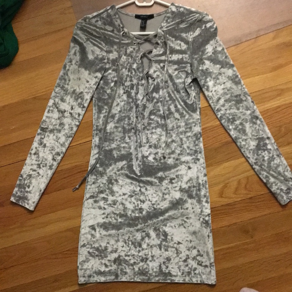 Velvet long sleeve dress